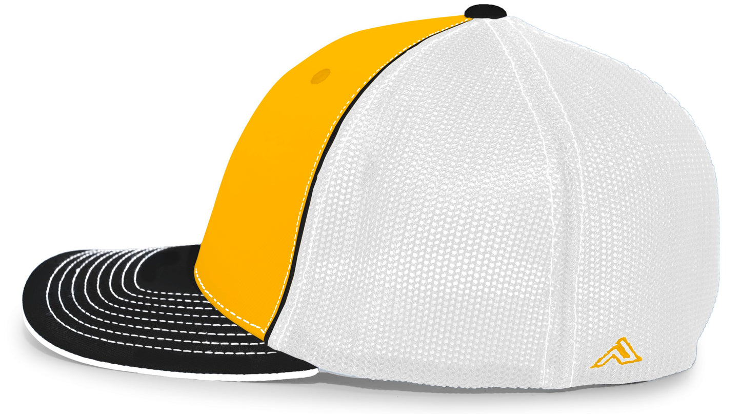 Pacific Headwear Trucker PacFlex Cap - Gold/White/Black