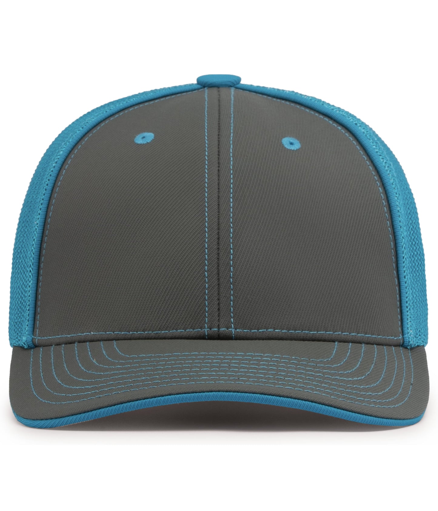 Pacific Headwear Trucker PacFlex Cap - Graphite/Neon Blue/Graphite