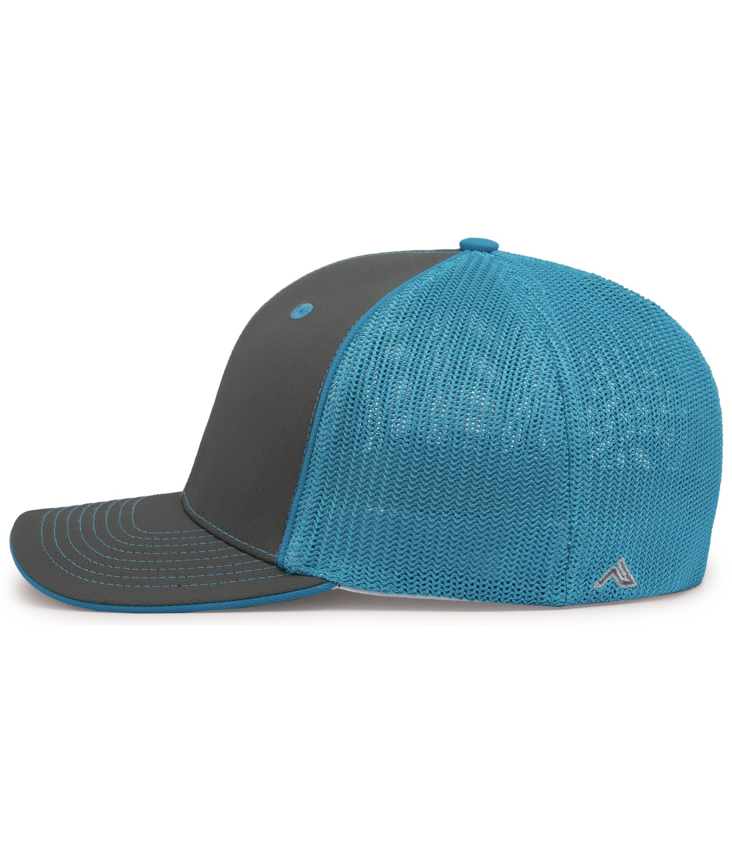 Pacific Headwear Trucker PacFlex Cap - Graphite/Neon Blue/Graphite