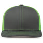 Pacific Headwear Trucker Snapback Cap - Graphite/Neon Green/Graphite