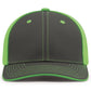 Pacific Headwear Trucker PacFlex Cap - Graphite/Neon Green/Graphite