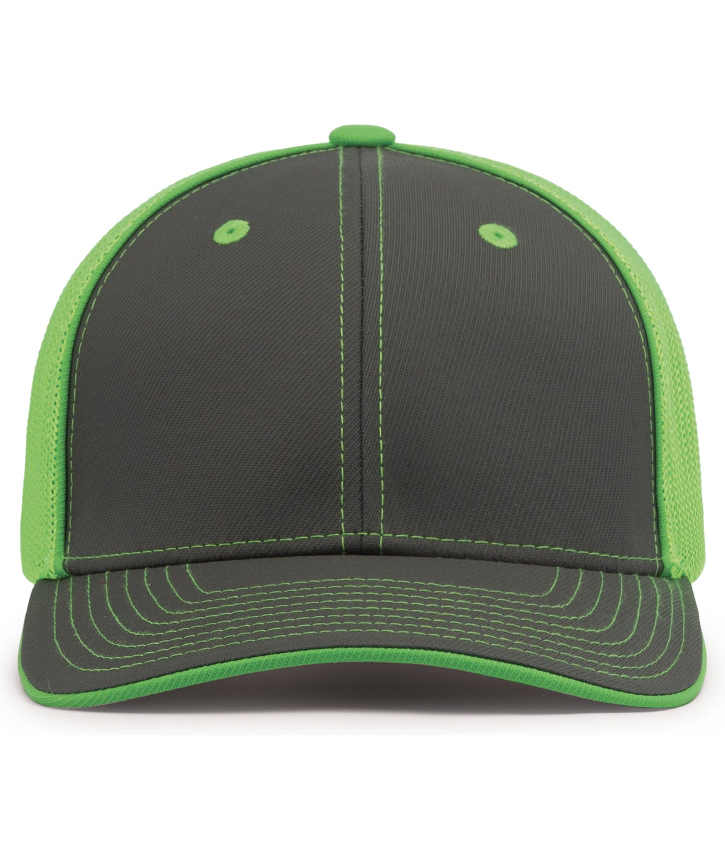 Pacific Headwear Trucker PacFlex Cap - Graphite/Neon Green/Graphite