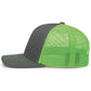 Pacific Headwear Trucker Snapback Cap - Graphite/Neon Green/Graphite