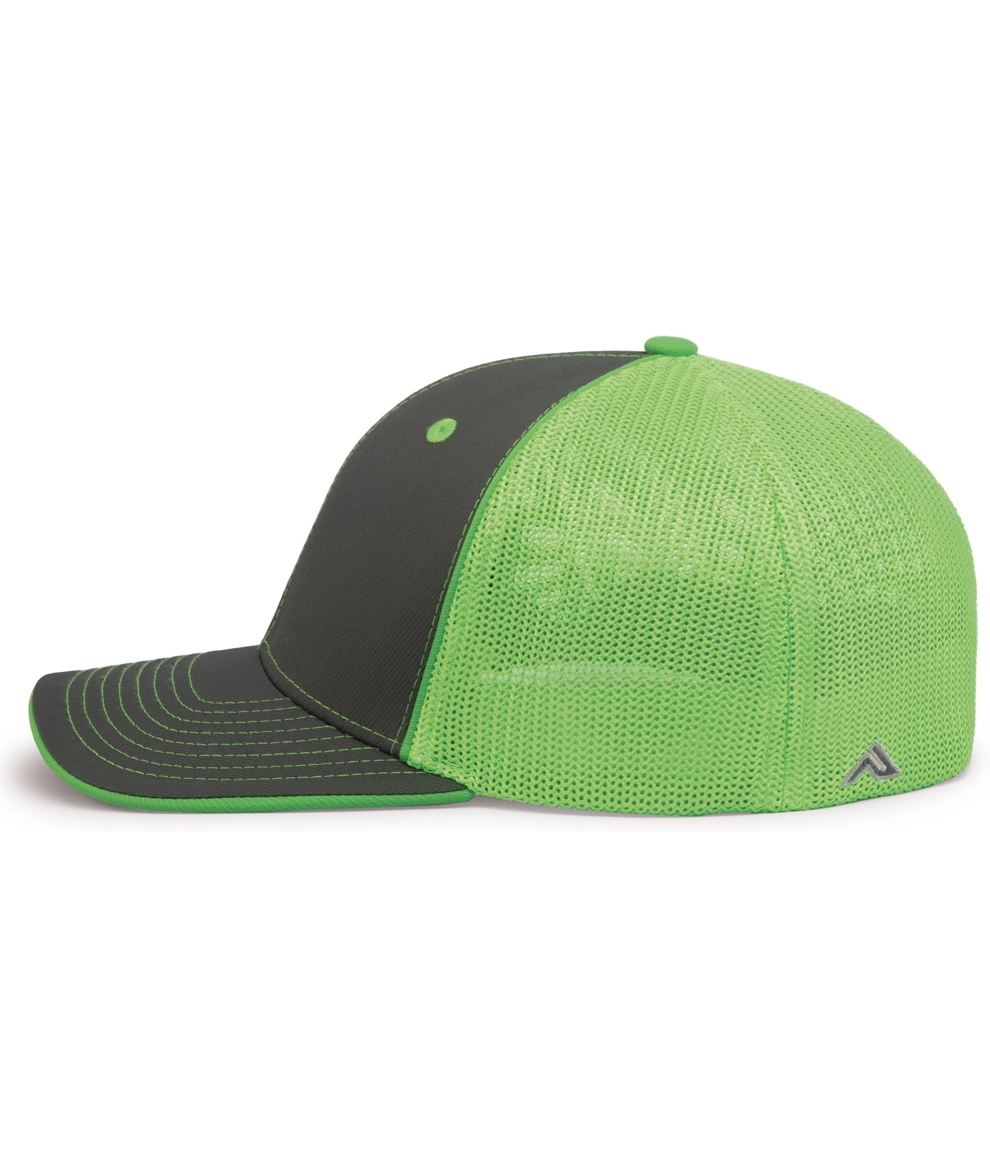 Pacific Headwear Trucker PacFlex Cap - Graphite/Neon Green/Graphite