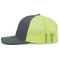 Pacific Headwear Trucker Snapback Cap - Graphite/Neon Yellow/Graphite