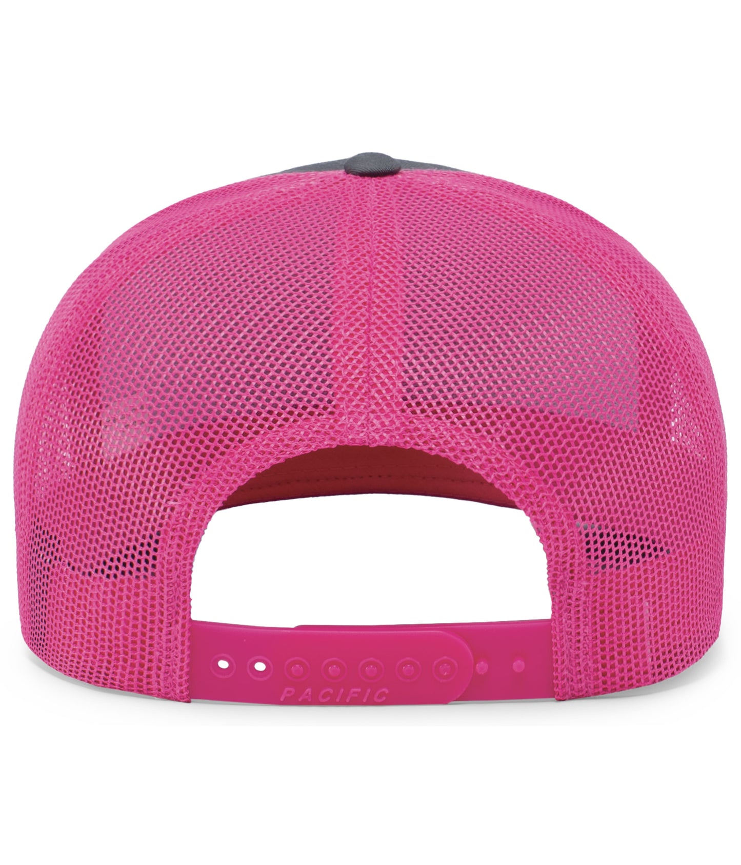 Pacific Headwear Trucker Snapback Cap - Graphite/Pink/Graphite
