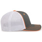 Pacific Headwear Trucker PacFlex Cap - Graphite/White/Neon Orange
