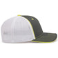 Pacific Headwear Trucker PacFlex Cap - Graphite/White/Neon Yellow