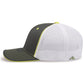 Pacific Headwear Trucker PacFlex Cap - Graphite/White/Neon Yellow