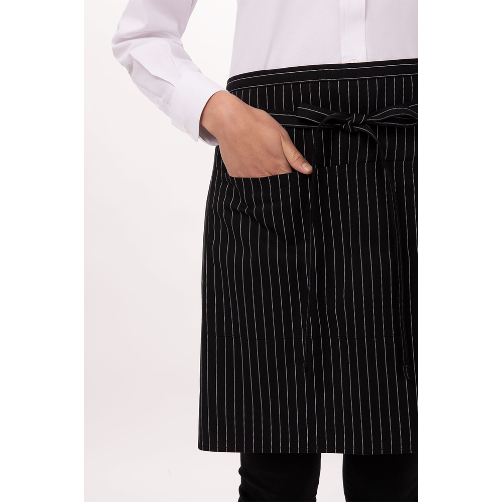 HALF BISTRO APRON - Pinstripe