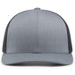 Pacific Headwear Trucker Snapback Cap - Heather Grey/Lt Charcoal/Heather Grey