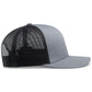 Pacific Headwear Trucker Snapback Cap - Heather Grey/Lt Charcoal/Heather Grey