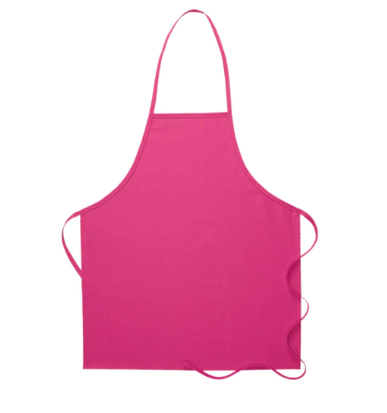 Deluxe Bib Apron (no pockets) - Hot Pink
