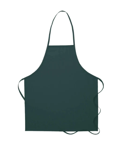 Deluxe Bib Apron (no pockets)  - Hunter Green