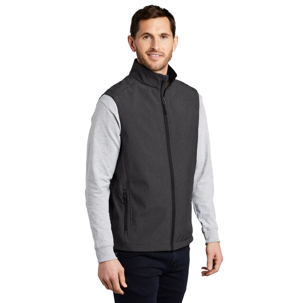 Port Authority® Core Soft Shell Vest - Black Charcoal Heather