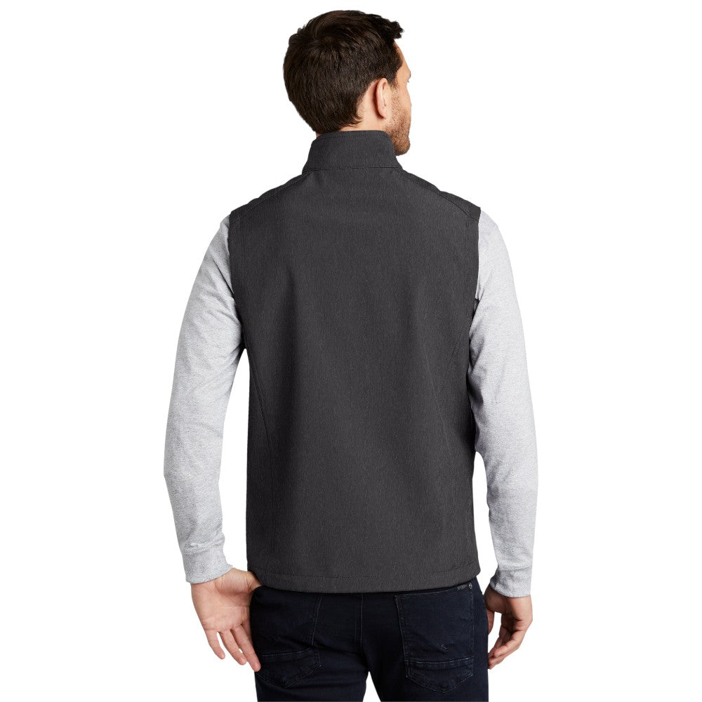 Port Authority® Core Soft Shell Vest - Black Charcoal Heather