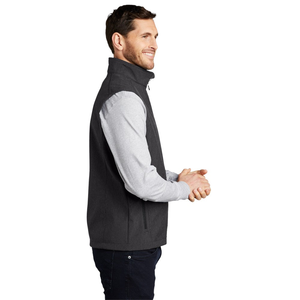 Port Authority® Core Soft Shell Vest - Black Charcoal Heather