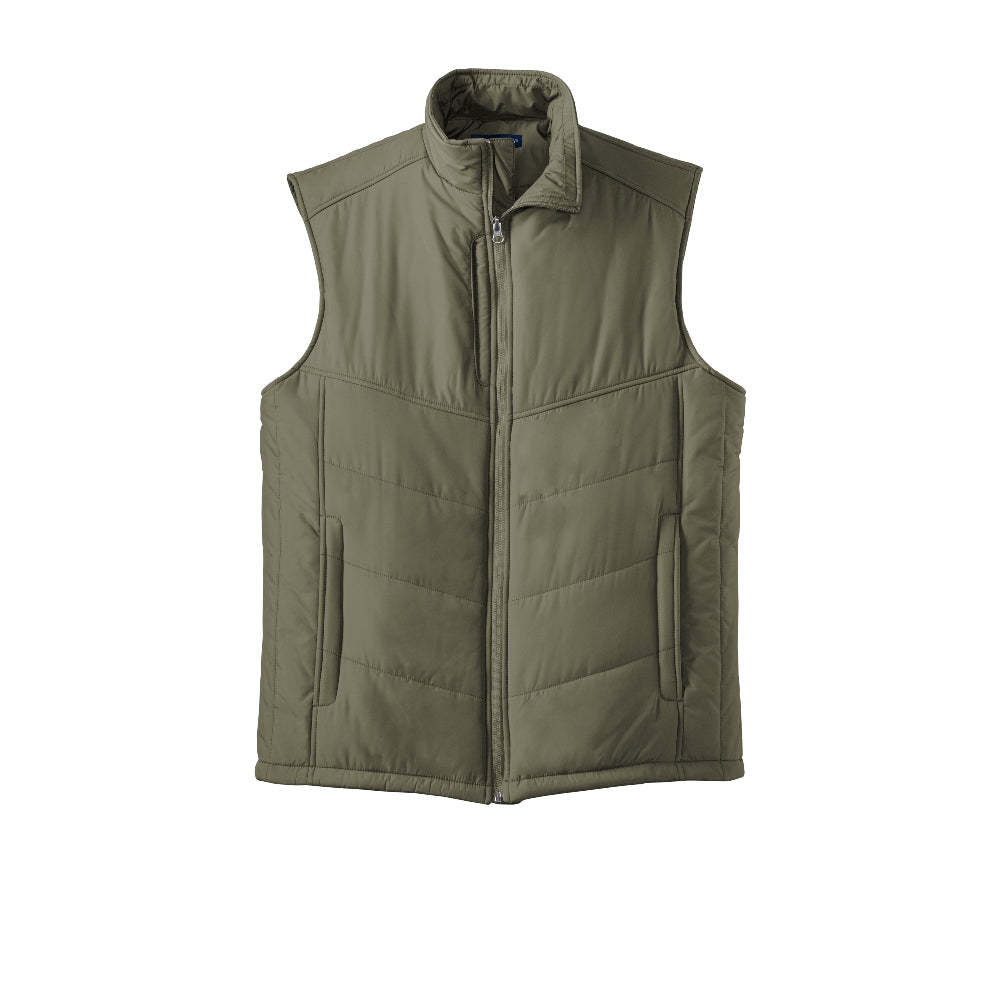 Port Authority® Puffy Vest - Olive/ Cayenne