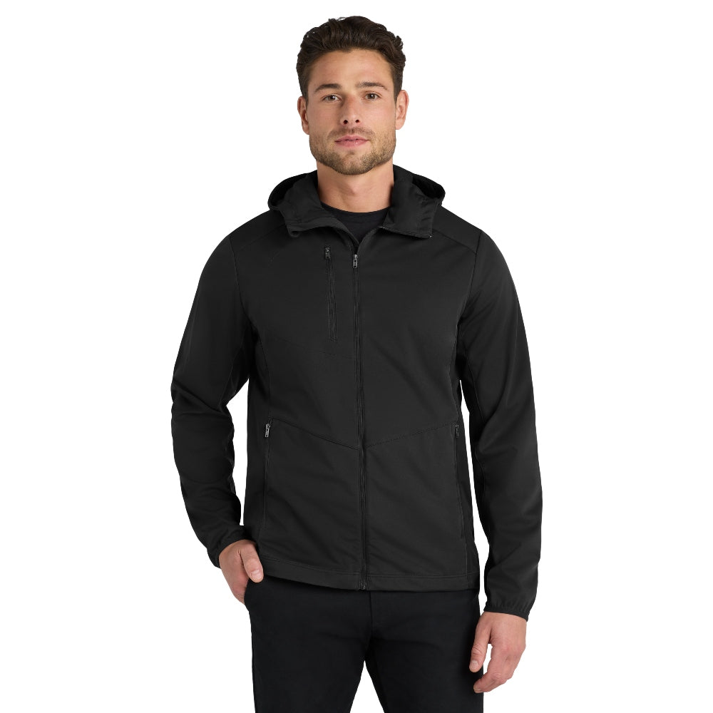 Port Authority® Active Hooded Soft Shell Jacket - Deep Black