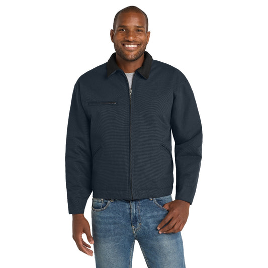 CornerStone® Duck Cloth Work Jacket - Navy/Black