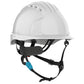 JSP Evolution EV6252SV Deluxe Vented Short Brim Safety Helmet - Wheel Ratchet Suspension - White
