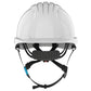JSP Evolution EV6252SV Deluxe Vented Short Brim Safety Helmet - Wheel Ratchet Suspension - White