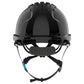 JSP Evolution EV6252SV Deluxe Vented Short Brim Safety Helmet - Wheel Ratchet Suspension - Black