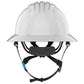 JSP Evolution 6262V Deluxe Full Brim Vented Safety Helmet - Wheel Ratchet Suspension - White