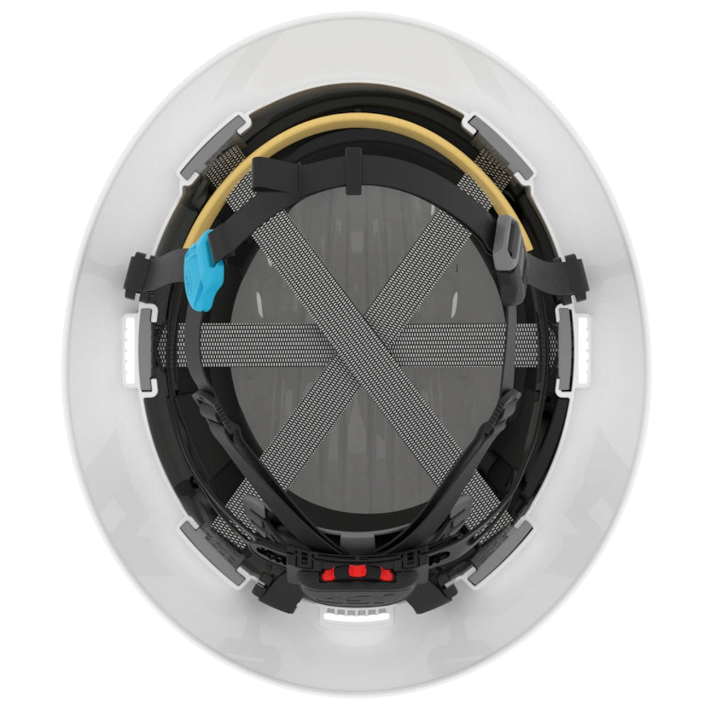 JSP Evolution 6262V Deluxe Full Brim Vented Safety Helmet - Wheel Ratchet Suspension - White