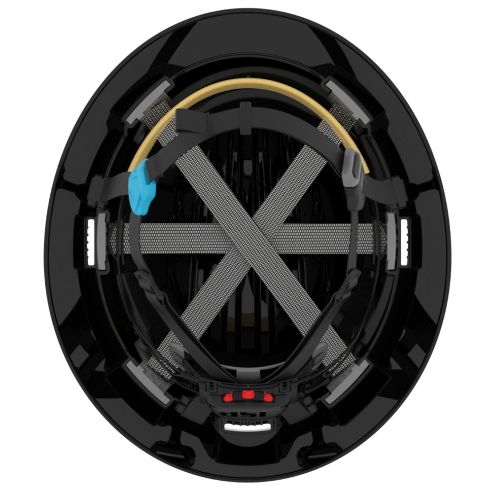 JSP Evolution 6262V Deluxe Full Brim Vented Safety Helmet - Wheel Ratchet Suspension - Black