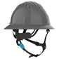 JSP Evolution 6262V Deluxe Full Brim Vented Safety Helmet - Wheel Ratchet Suspension - Gray