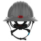 JSP Evolution 6262V Deluxe Full Brim Vented Safety Helmet - Wheel Ratchet Suspension - Gray
