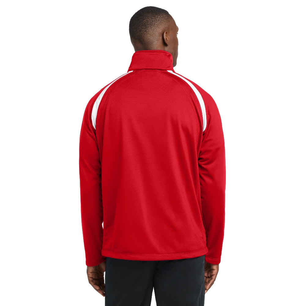 Sport-Tek® Tricot Track Jacket - True Red/White