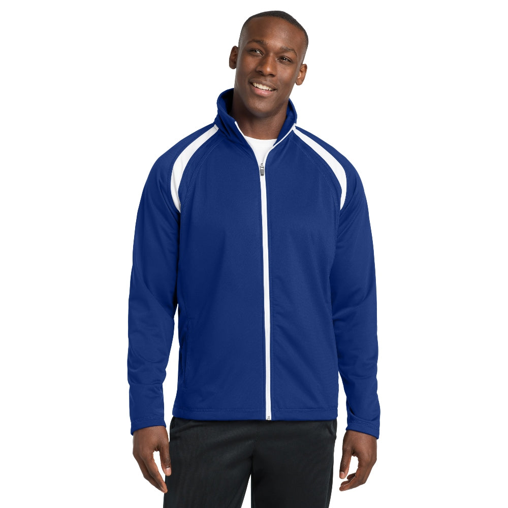 Sport-Tek® Tricot Track Jacket - True Royal/White