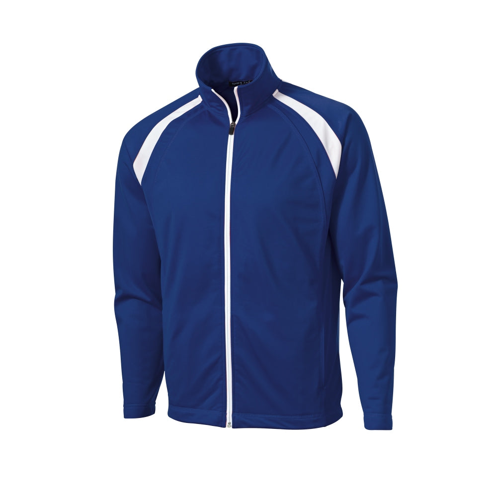 Sport-Tek® Tricot Track Jacket - True Royal/White