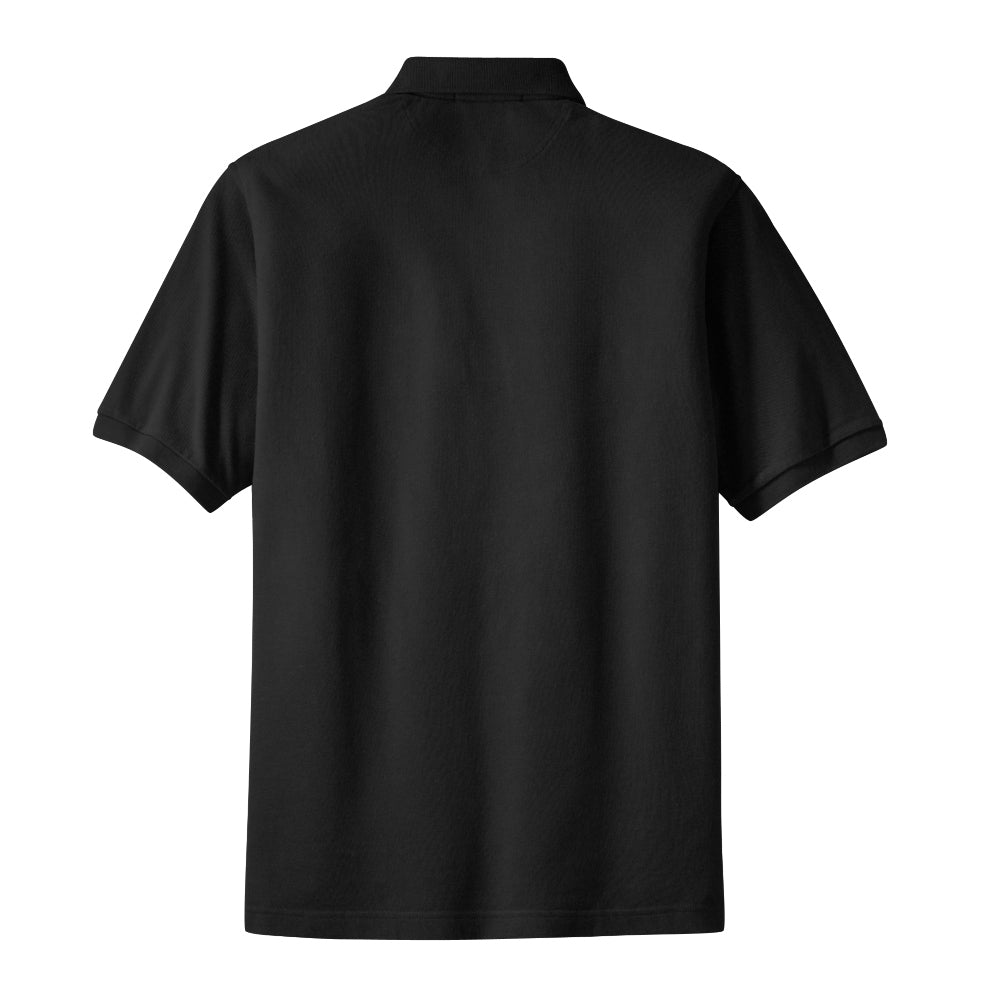 Port Authority® Heavyweight Cotton Pique Polo - Black
