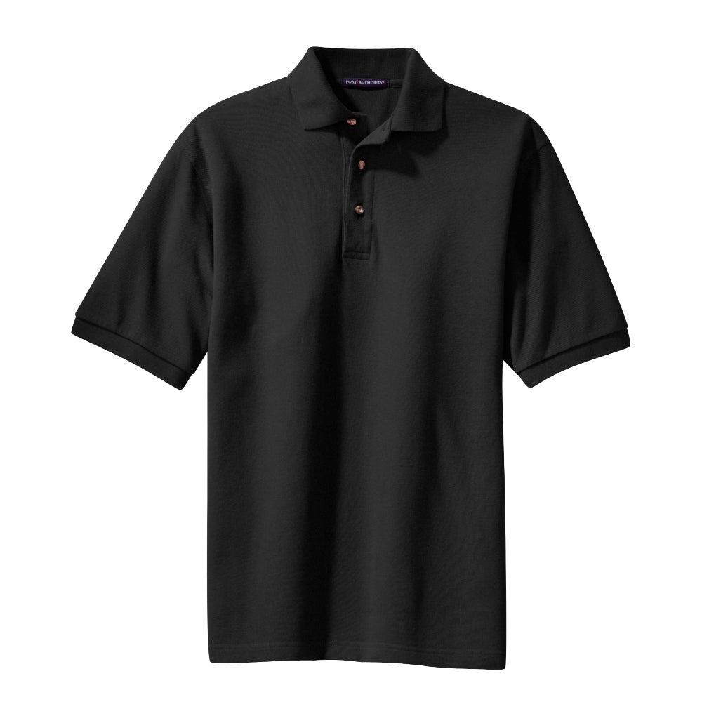 Port Authority® Heavyweight Cotton Pique Polo - Black