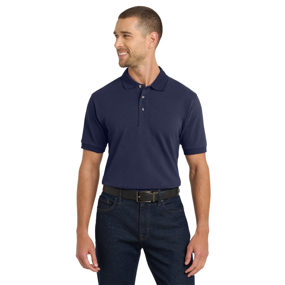 Port Authority® Heavyweight Cotton Pique Polo - Navy