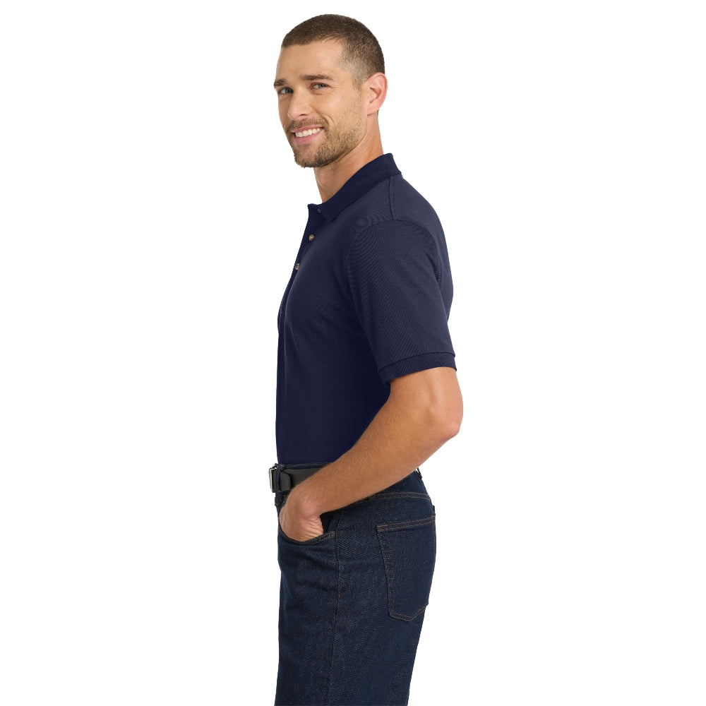 Port Authority® Heavyweight Cotton Pique Polo - Navy