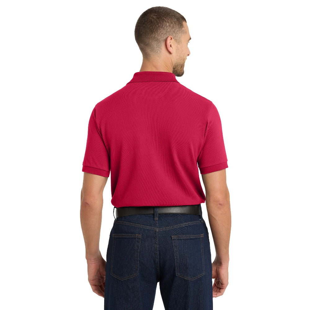 Port Authority® Heavyweight Cotton Pique Polo - Red