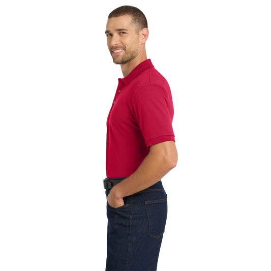 Port Authority® Heavyweight Cotton Pique Polo - Red