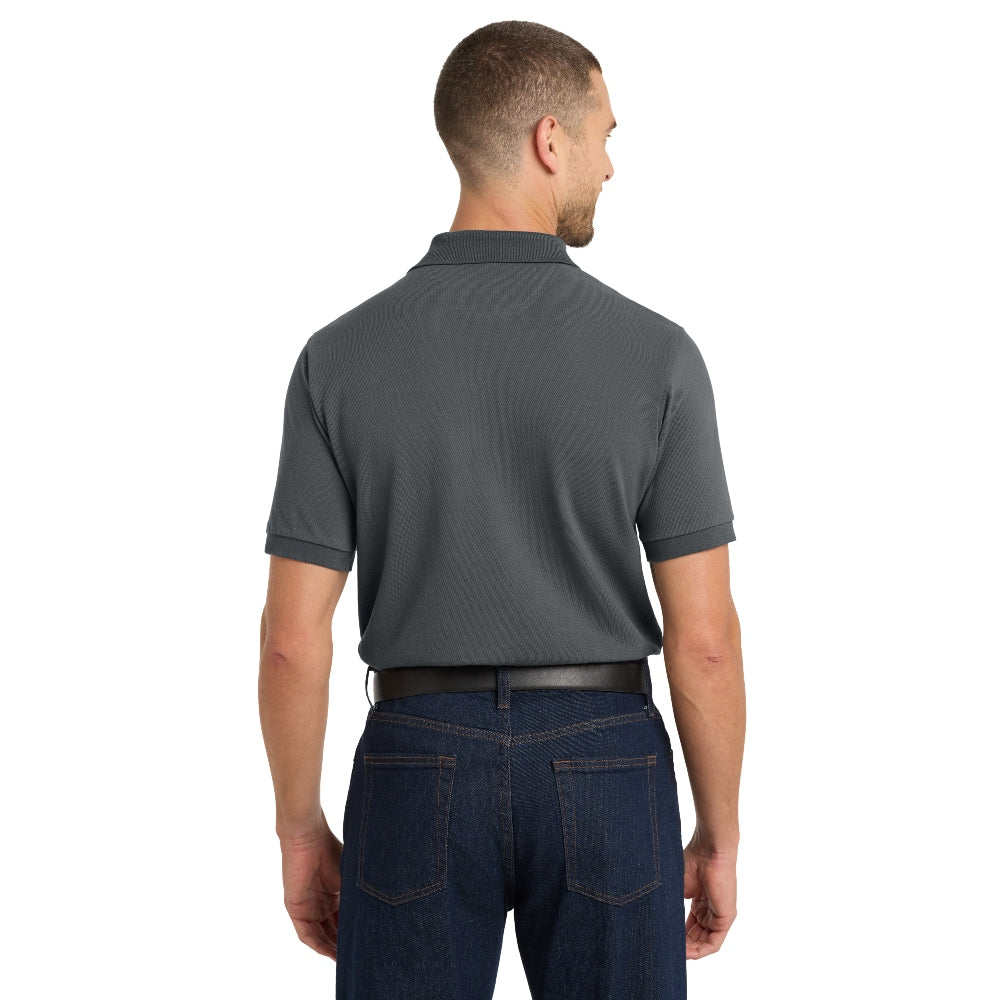 Port Authority® Heavyweight Cotton Pique Polo - Steel Grey