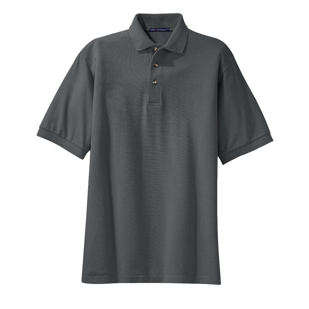 Port Authority® Heavyweight Cotton Pique Polo - Steel Grey