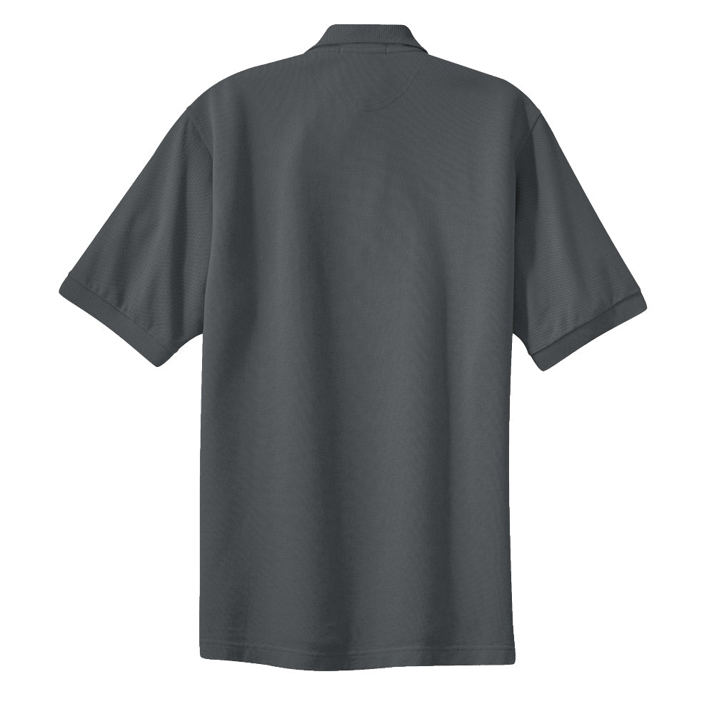Port Authority® Heavyweight Cotton Pique Polo - Steel Grey