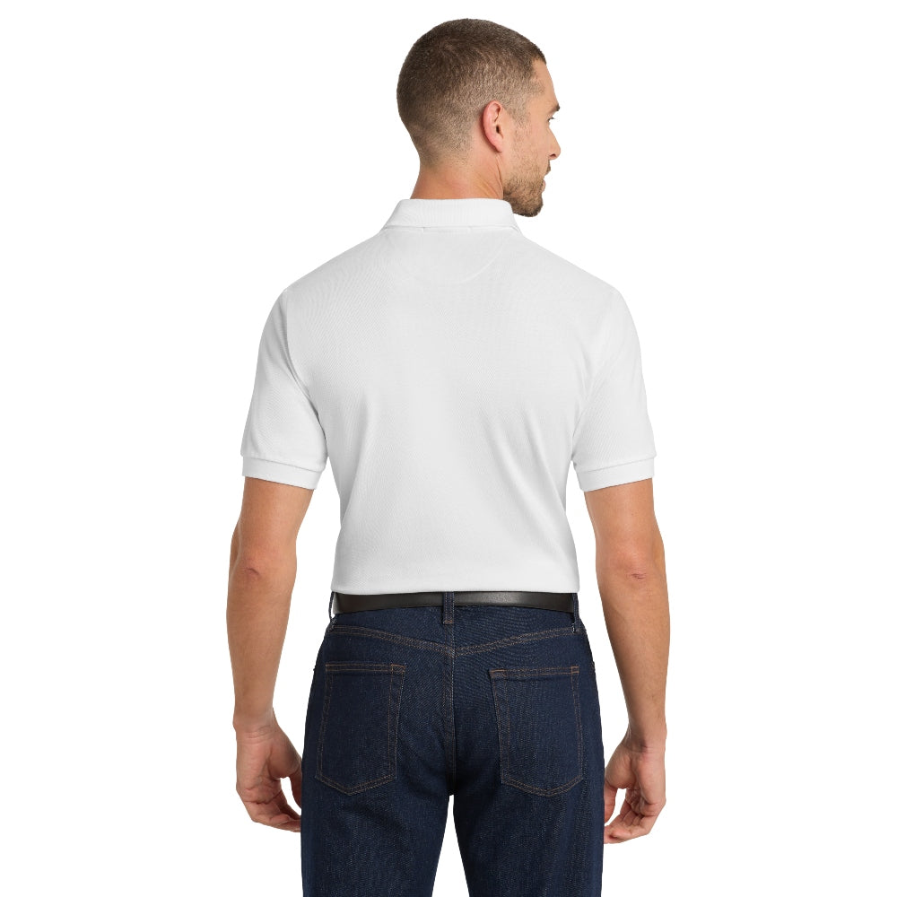 Port Authority® Heavyweight Cotton Pique Polo - White
