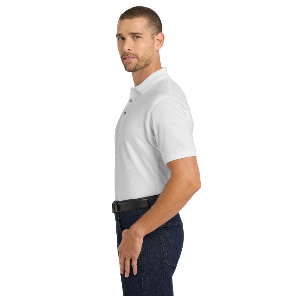 Port Authority® Heavyweight Cotton Pique Polo - White