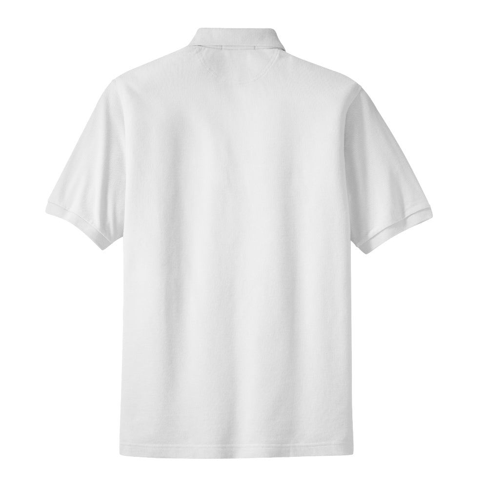 Port Authority® Heavyweight Cotton Pique Polo - White