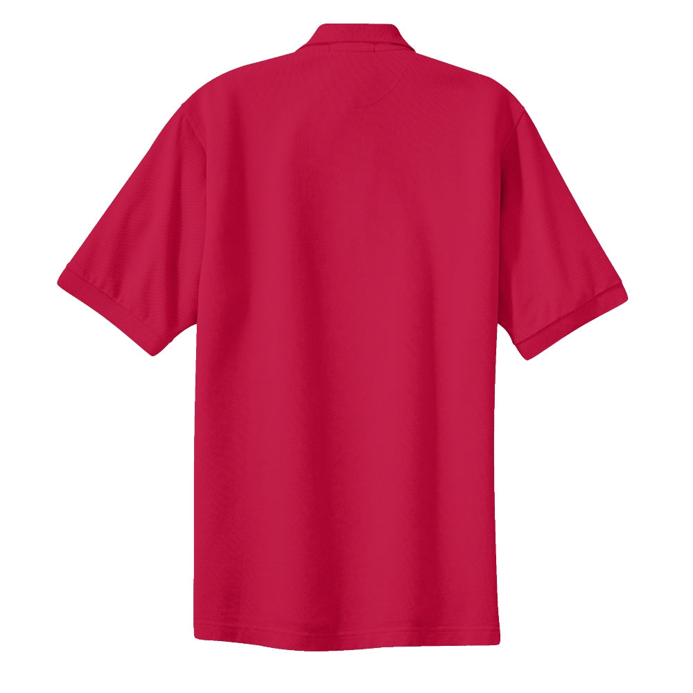 Port Authority® Heavyweight Cotton Pique Polo - Red