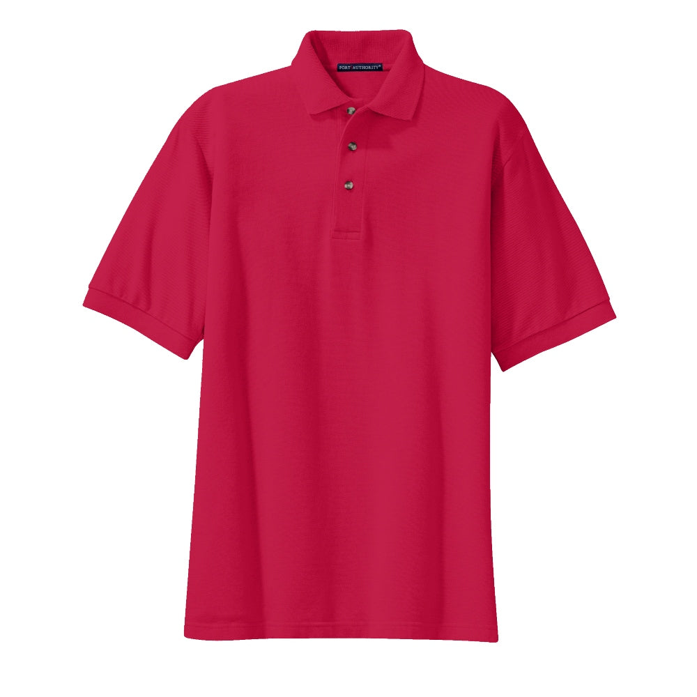 Port Authority® Heavyweight Cotton Pique Polo - Red