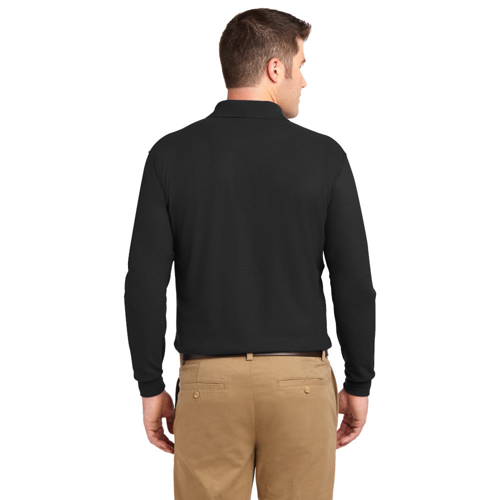Port Authority® Silk Touch™ Long Sleeve Polo - Black